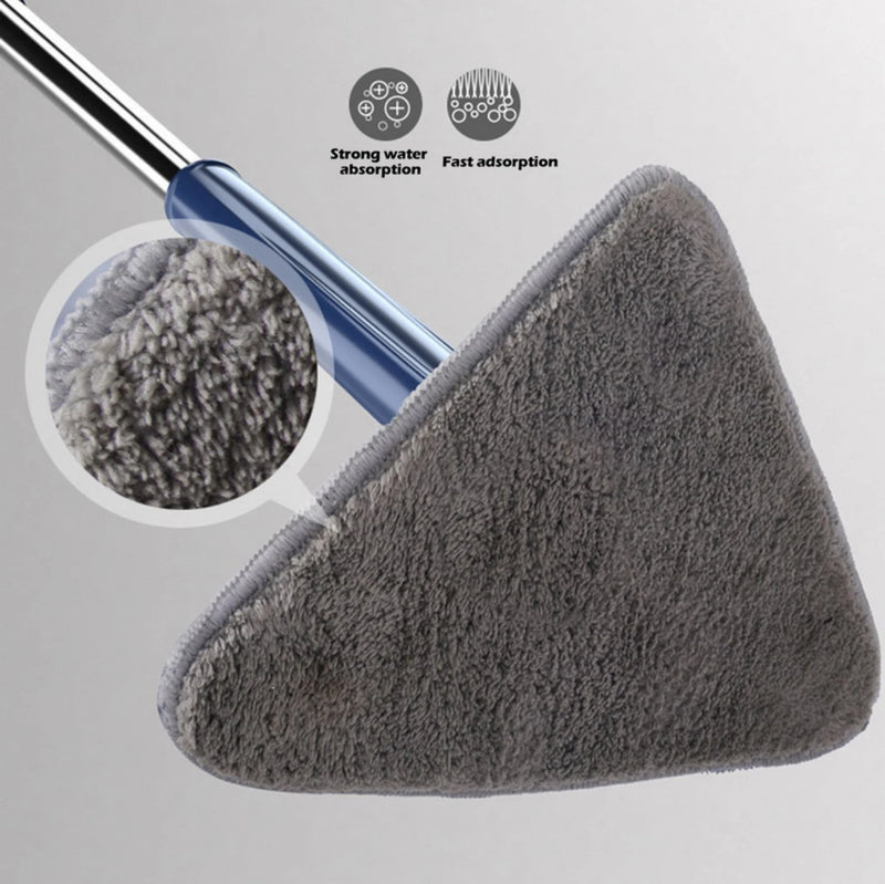 New Iengthened Triangular Mop 360-Degree Telescopic Rotatable Adjustable Floor Cleaning Mop Absorbent Wet And Dry Dual-use Clean