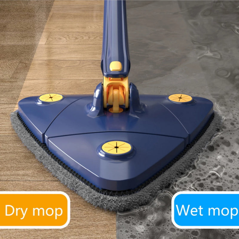 New Iengthened Triangular Mop 360-Degree Telescopic Rotatable Adjustable Floor Cleaning Mop Absorbent Wet And Dry Dual-use Clean