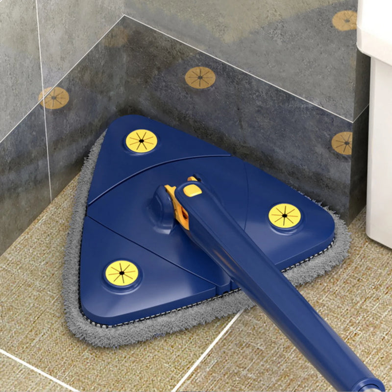 New Iengthened Triangular Mop 360-Degree Telescopic Rotatable Adjustable Floor Cleaning Mop Absorbent Wet And Dry Dual-use Clean